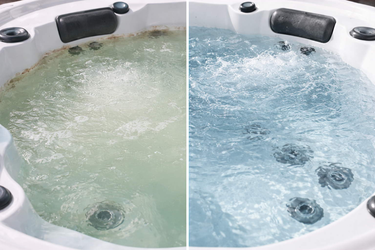 Vista d ecerca de u spa y sus chorros